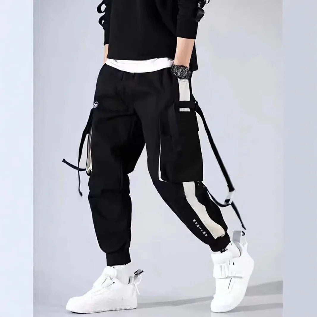 Men's new pants, men's Korean style trendy loose fitting student ins nine point chic casual workwear pants, trendy brand ankle b.