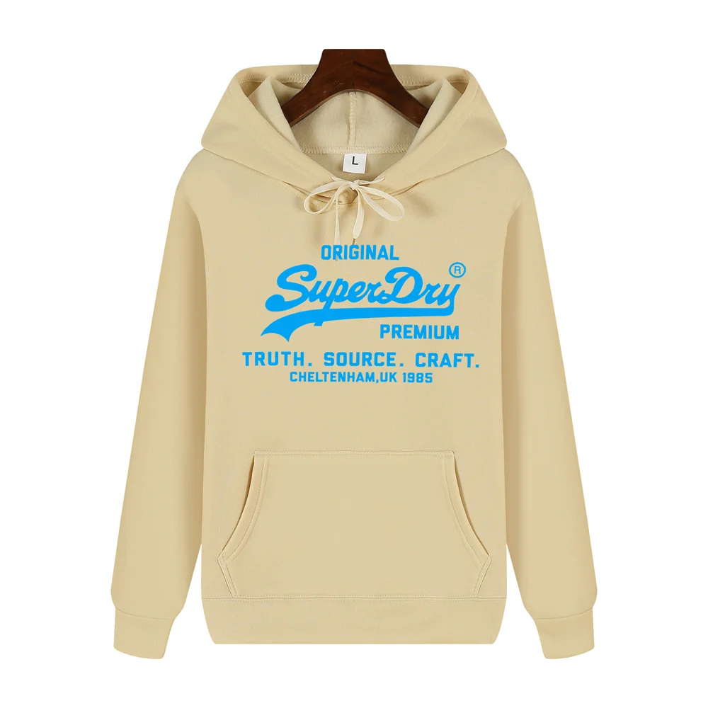 SUPERDRY Brand Men's Autumn and Winter Fashion Casual Hooded Sweatshirt Street Hip-hop Retro Sweatshirt Sports Men's Hoodie.
