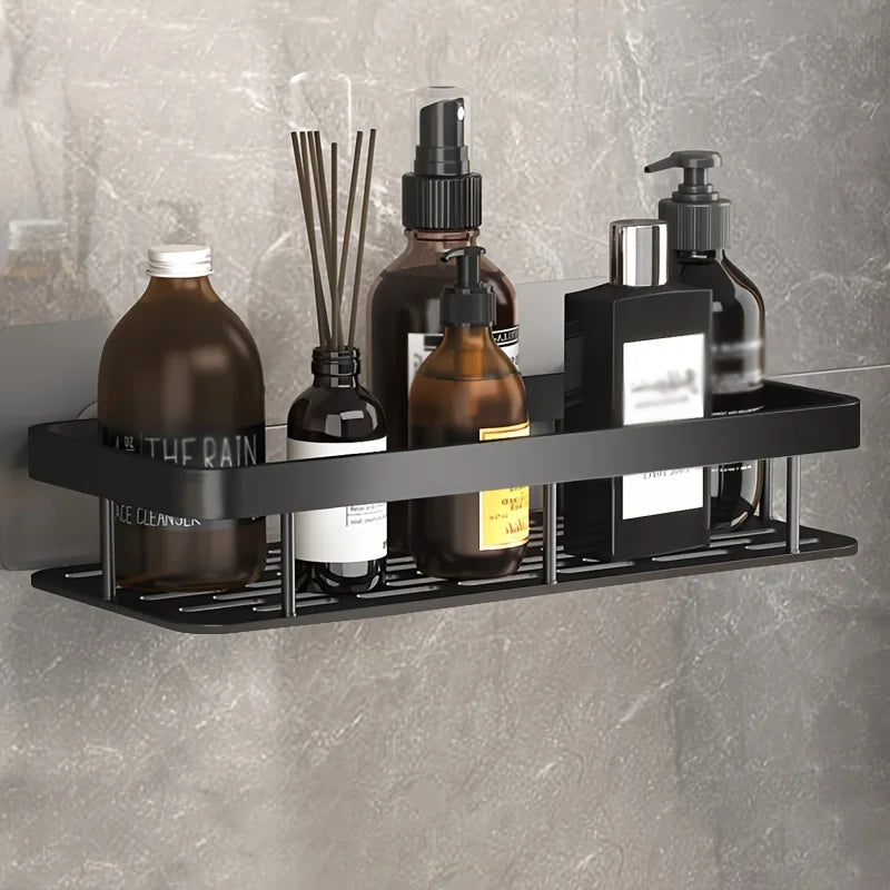 Schlag Kostenloser Wand Badezimmer Regal Kein Bohren Dusche Regal Küche Lagerung Organizer Shampoo Rack Make-Up Lagerung Organizer