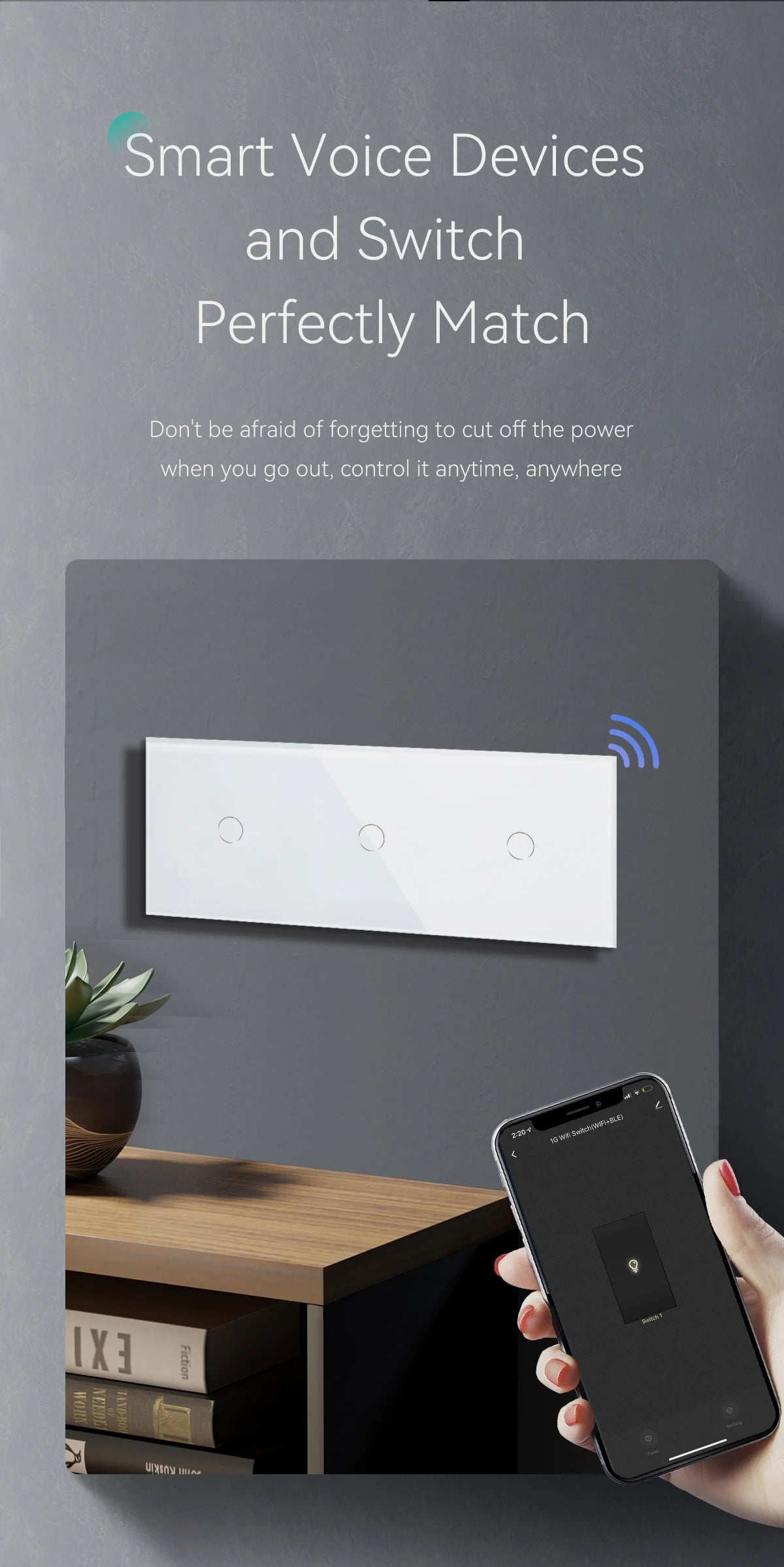 BSEED WIFI Touch Schalter Serie Wand Smart Licht Schalter Blaue LED Hintergrundbeleuchtung Glas Sensor Bildschirm Tuya APP Schalter EU Standard.