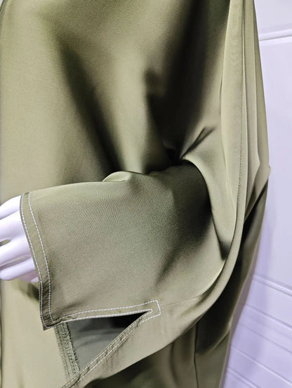 Ramadan Satin Open Kimono Abaya Dubai Luxury 2025 Muslim Kaftan Dress Abayas Women Islam Clothing Robe Femme Musulmane Kebaya