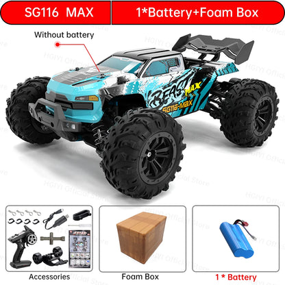 ZLL SG116 MAX/PRO 1:16 High Speed Drift Racing 80KM/H Or 40KM/H Brushless Motor 4WD RC Car Off Road Car Toys for For Kid Gift