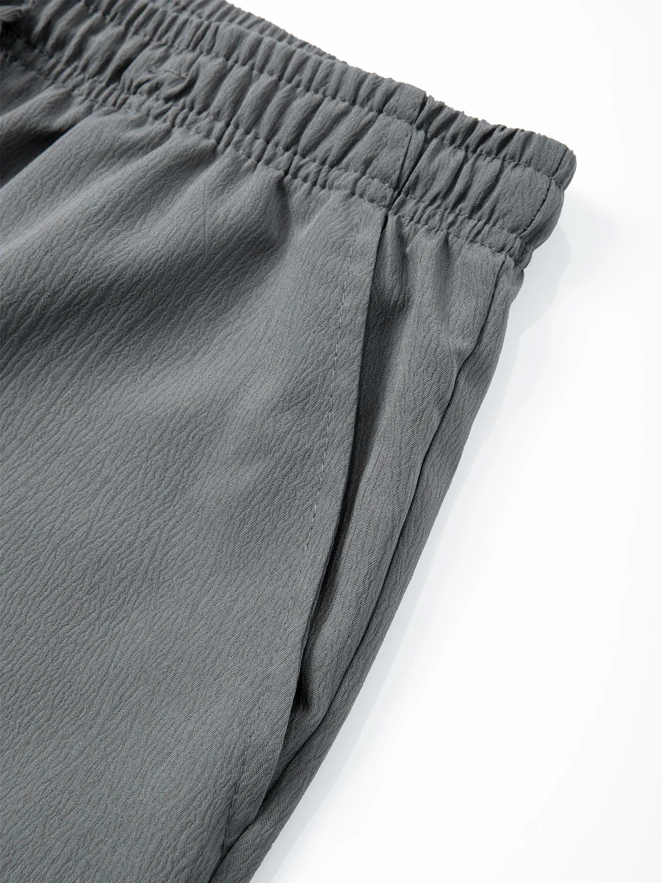 Summer Men's Straight Trousers Casual Solid Color Breathable Drawstring Long Pants Sweatpants Streetwear Men Baggy Pants.