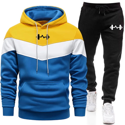 2025 Men's Set Hot Sales Tracksuit Sportswear Man Jogging Fashion Sports Suits Daily Hoodie Comfortable Sweatshirt Tricolor Mens