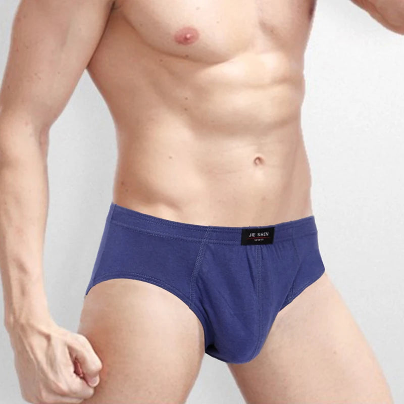 4 Pcs/Lot Men's 100% Cotton Breathable Briefs Comfortable Male Underwear Lingerie Panties Underpants Plue Size Xl -5Xl.