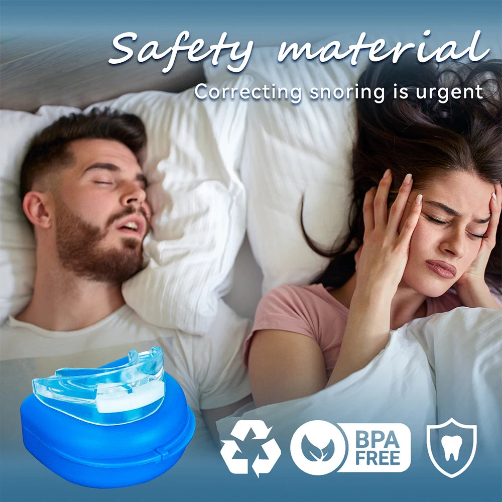 Anti Snoring Tooth Brace Adjustable Anti Snoring Mouth Guard Easy Breathe Improve Sleeping Aid Apnea Mouthpiece To Stop Snoring.