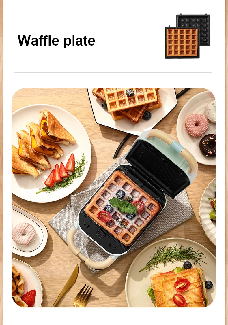 650W Electric Sandwich Maker Waffle Machine Toaster Baker Takoyaki Pancake Donuts Sandwichera Breakfast Machine 220V.