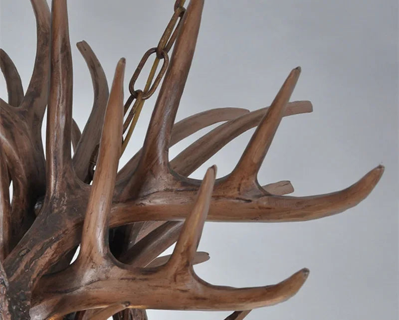 Retro Harz Geweih führte Kronleuchter Restaurant Zimmer Schreibtische Loft Decke Pendel leuchten Home Decoration Zubehör Leuchte.