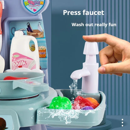 Simulated Kitchen Toys Kitchenware Lighting and Sounds Cooking Game Set Children Fun Educational Toy Educational Toys Boys Girls.