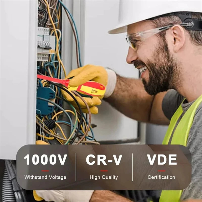 Magnetischer Schraubendreher-Satz Phillips Schlitz Torx Professional 1000 V isolierter CRV Elektriker Schraubendreher Bit Reparaturwerkzeuge