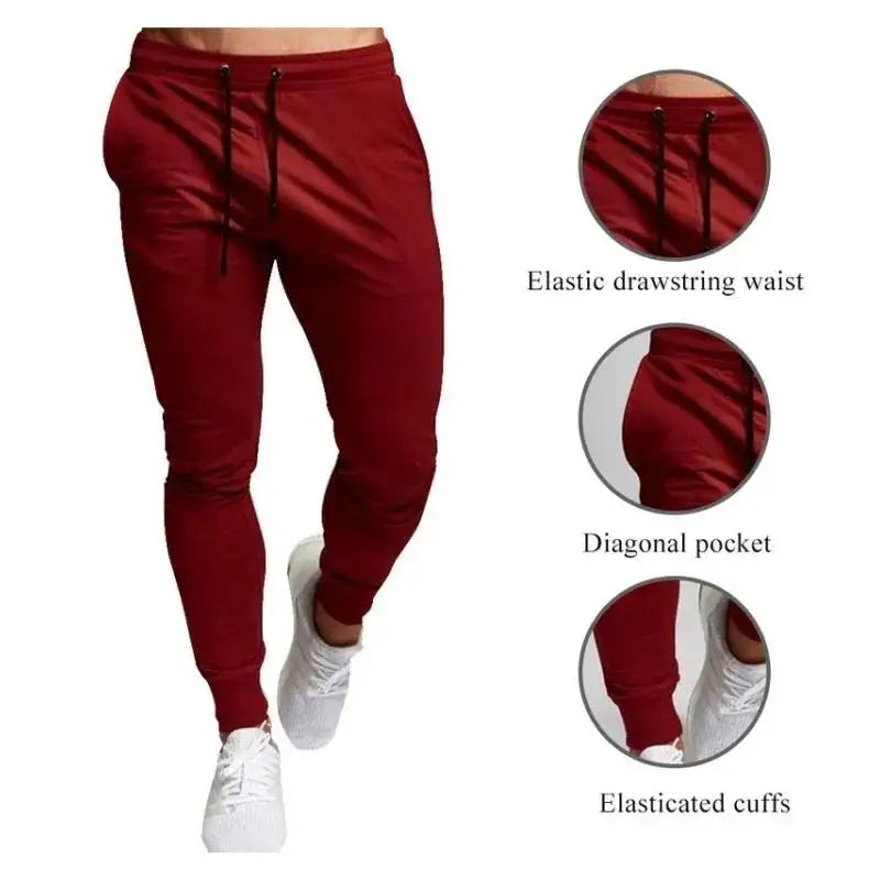 Casual Pants Men's Jogger Sweatpants Large Size Elastic Waist Sports Trousers Loose Fitness Clothes Spring Thin Section.