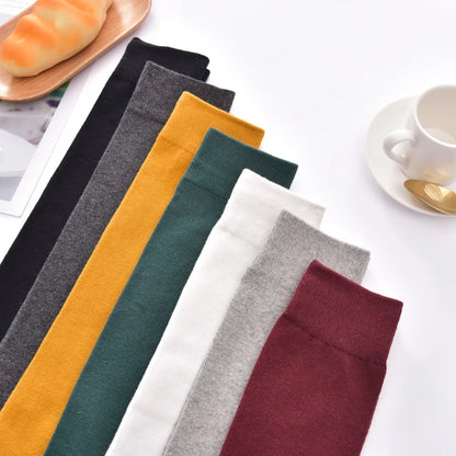 Cotton Spring Autumn Women Knee High Soild Color Socks Ladies Girl School Party Street Dancing Winter Knee Warm Sock For Women.