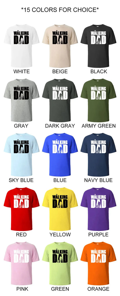 The Walking Dad Funny Street Printed T-Shirts Men Fashion Summer Tshirt Loose Oversized Cotton Short Sleeves Casual Hip Hop Tees.