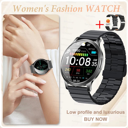 2025 New Smart Watch For Women AMOLED Screen Watches IP68 Waterproof Heart Rate Monitor Ladies Call Smart watch For Android ios