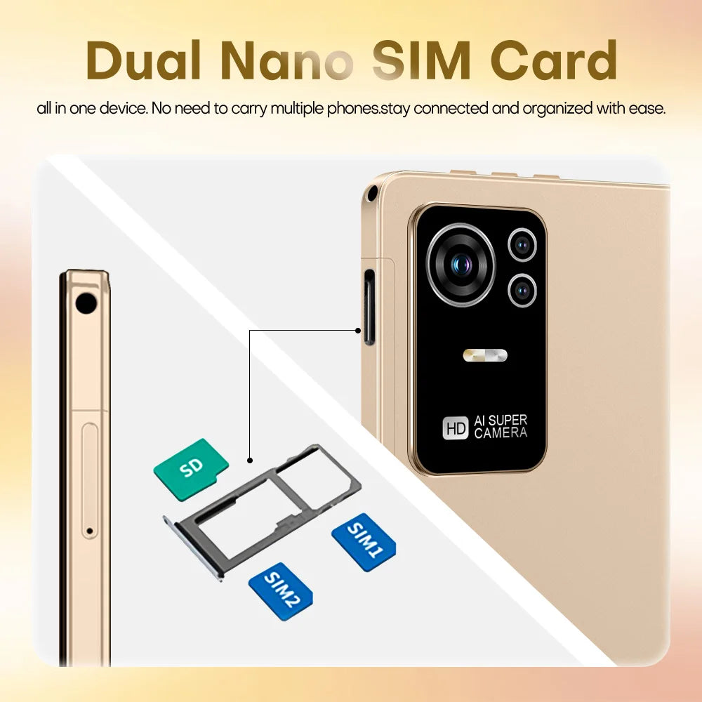 Original Pad 8 Ultra 11 Inch 16GB RAM 1TB ROM tablet Android 14 Core Pad Tablet PC Phone Dual Wifi tablette android 8800mah.