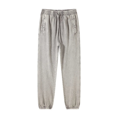 Vier Jahreszeiten Neue Mode Für Männer Casual Trendy Amerikanischen Gewaschen Gewachst Lose Einfarbig Hosen Gerade Jogger Hosen Männliche Hosen