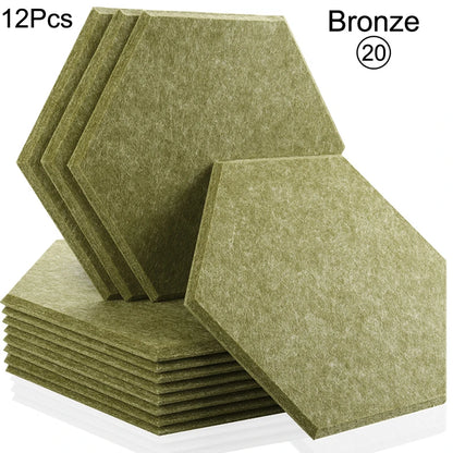 Hexagon 12 Pcs Sound Absorbing Panels Acoustic Wall Absorcion For Home Recording Studio Acoustic Insulator Door Sealing Strip