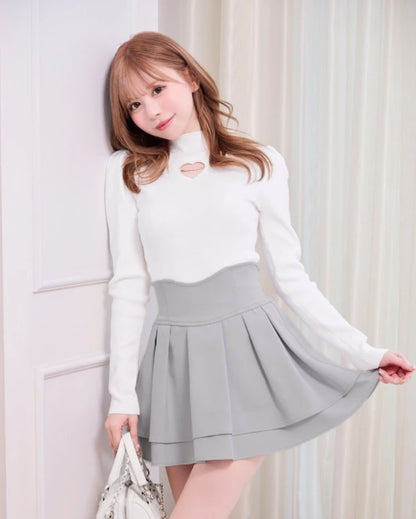 Japanese Lolita Black Skirts Women 2025 Spring Autumn New Radian Waistline Slim Short Pleated Skirt Female Mini Skirt Culottes