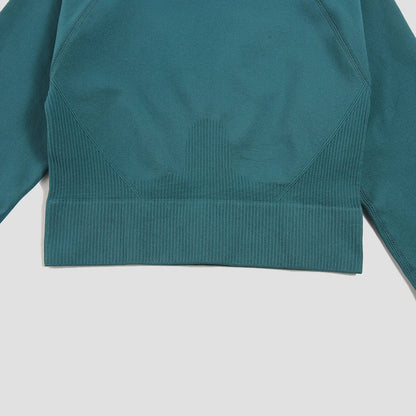 Women's Shirt Seamless Crop Top Fitness Shirts Long Sleeve Sports Top Woman Yoga Tops Activewear With Thumb Hole Sportswear.