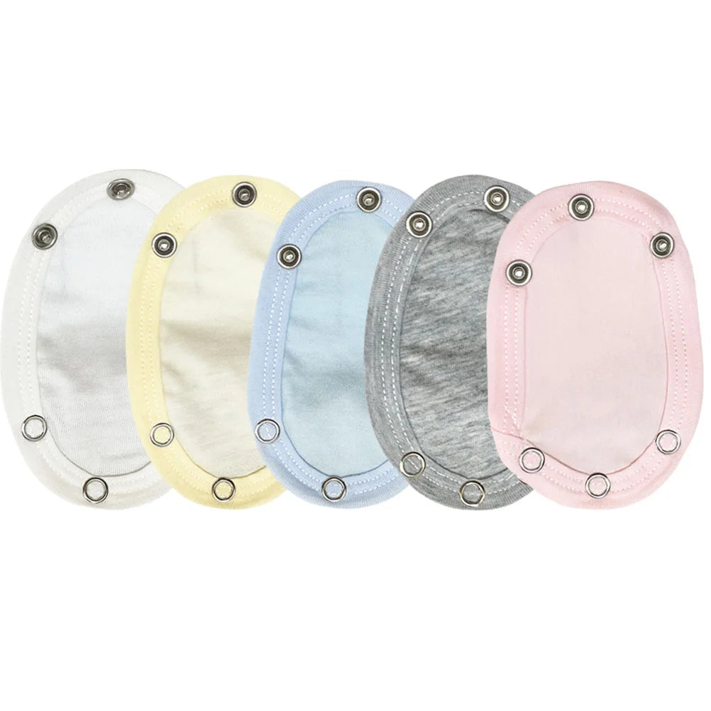 5-teilige Strampler-Verlängerung mit Druckknopfverlängerung für Baby-Overalls, Kleinkind-Mädchen-Body, Baumwollverlängerungen.