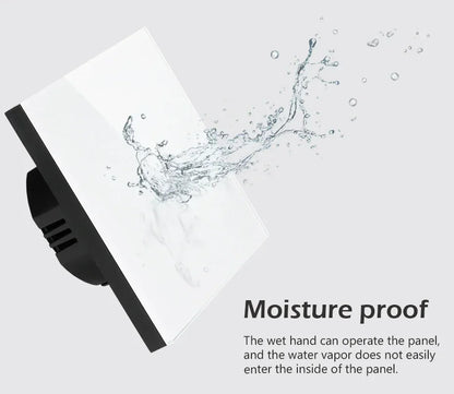 Smart Switch ohne Neutralleiter 1 2 3 4 Gang Wifi Wandleuchte Touch-Schalter Eu 220 V Tuya Smart Home unterstützt Alexa Google Home.