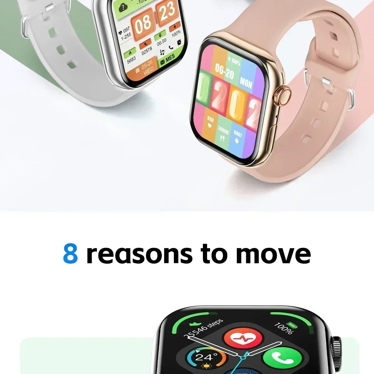 2025 New Original For Apple Watch Series 10 Women SmartWatch GPS Track Bluetooth Call NFC IP68 Waterproof Compass Men SmartWatch.