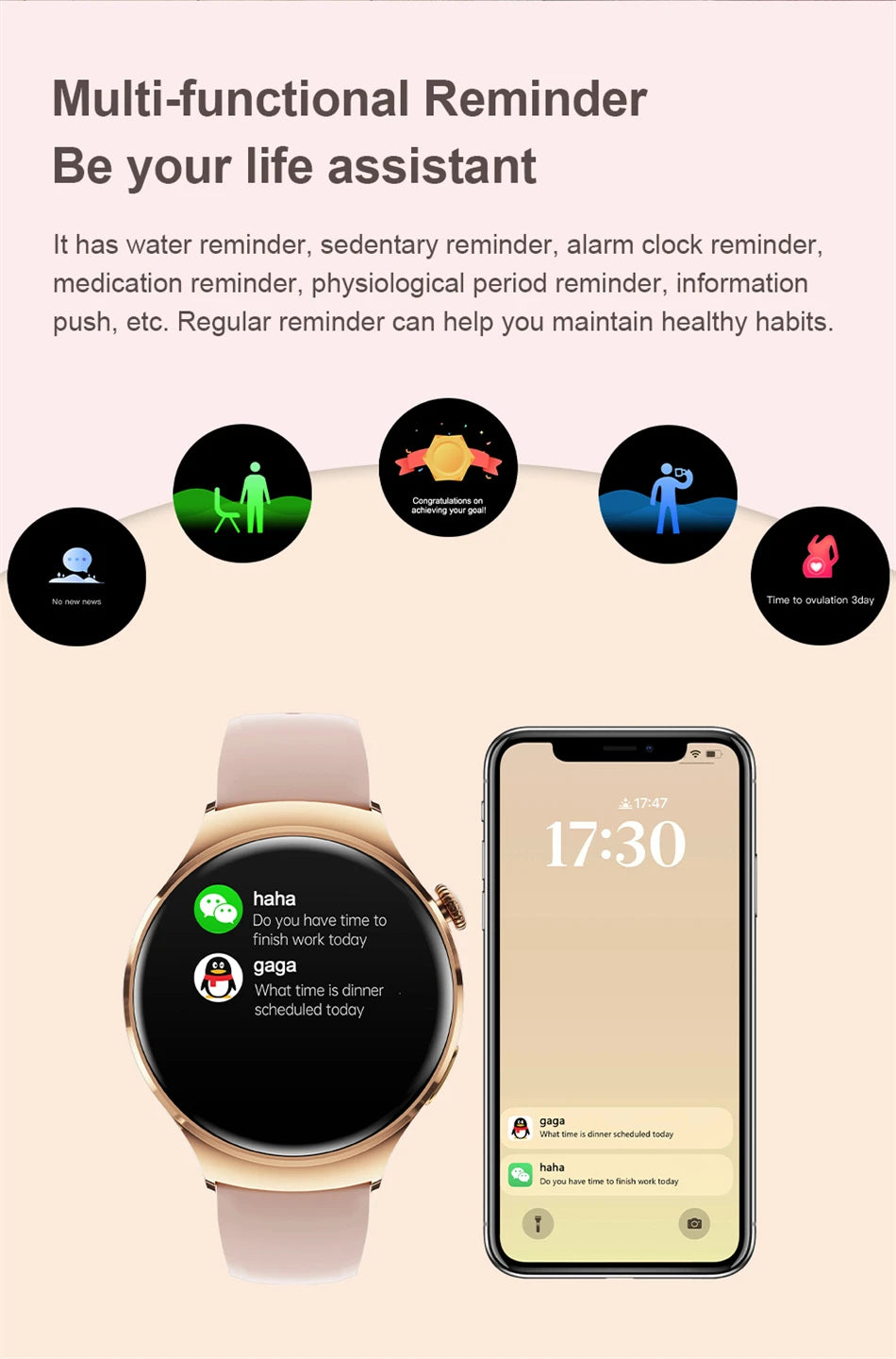 2025New GPS NFC Bluetooth Call Smartwatch Women Watch 4 mini Sports Track Heart Rate Oximetry Monitoring Health Smartwatch Woman