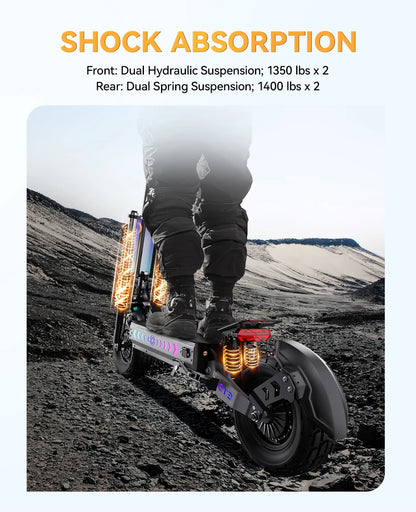 OOTD T90 Foldable Adult Electric Scooter, 85km/h E-Scooter, 4200W Electric Kick Scooter, 60V 31.2Ah Skateboards Kickboard, 100km.