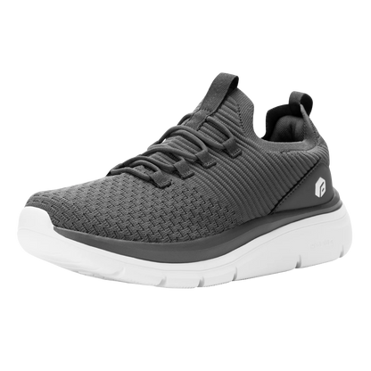 FitVille Herrenschuhe zum Hineinschlüpfen, leichte, breite Breite für Plattfüße, Plantarfasziitis, Fersenschmerzlinderung