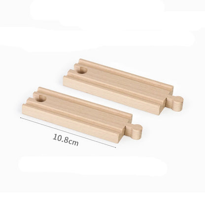 Train Tracks Wood Parts Railway Rails Racing Track Railway Bridge Fit Thomas Wooden Train Connector Children Toys Gifts For Kids