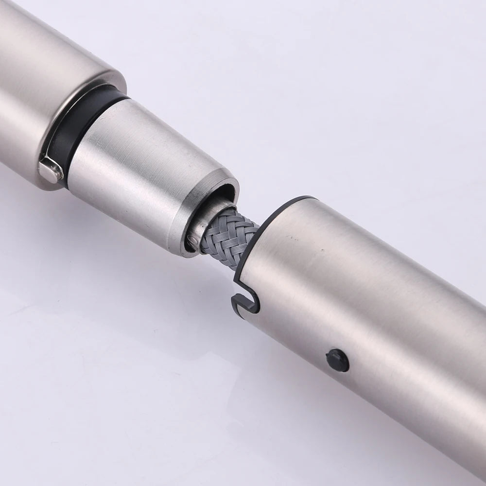 360° Rotating Retractable Sink Faucet Hot and cold Water Button Ceramic Valve Kitchen Stainless Steel Faucet with Shower