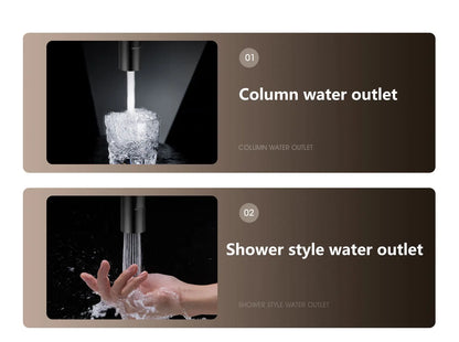 ASRAS large kitchen stainless steel nano sink with built-in waterfall faucet and large drainage outlet design