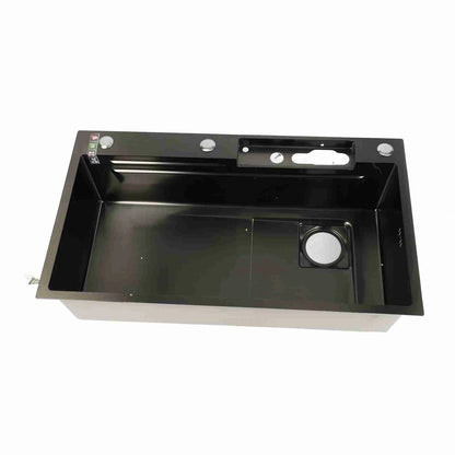 Intelligente Küchenspüle, Digitalanzeige, Edelstahl, Doppelschüssel, Küchenspüle, multifunktionale Doppelspüle für die Küche