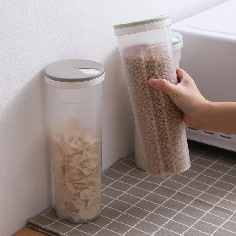 Food Storage Box Airtight Sealed Containers Fruit and Vegetable Storage Box for Cereal Spaghetti Noodle Wheat Pasta Organizer.