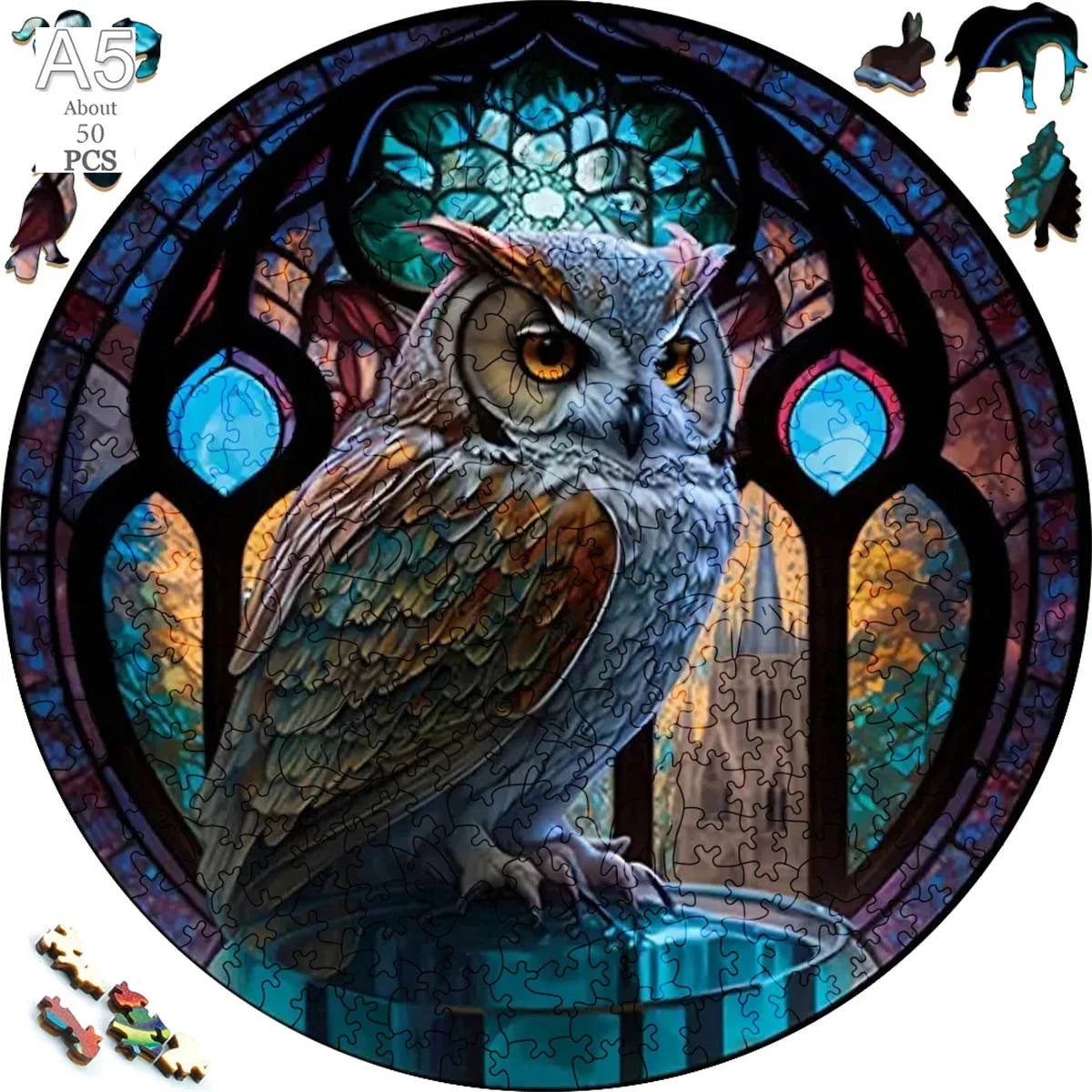 Cat Exclusive Design Intelligent Jigsaws Animal Puzzle Wood Irregular Elephant  Animal Wooden Puzzle for Adult Kids