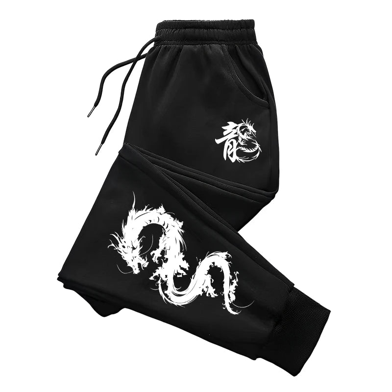 Chinese Dragon Tracksuit Hooded Sweatshirt Sweatpants City Vibe Hoodie 2 Piece Set Autumn Winter Men's Daily Casual Sport Outfit
