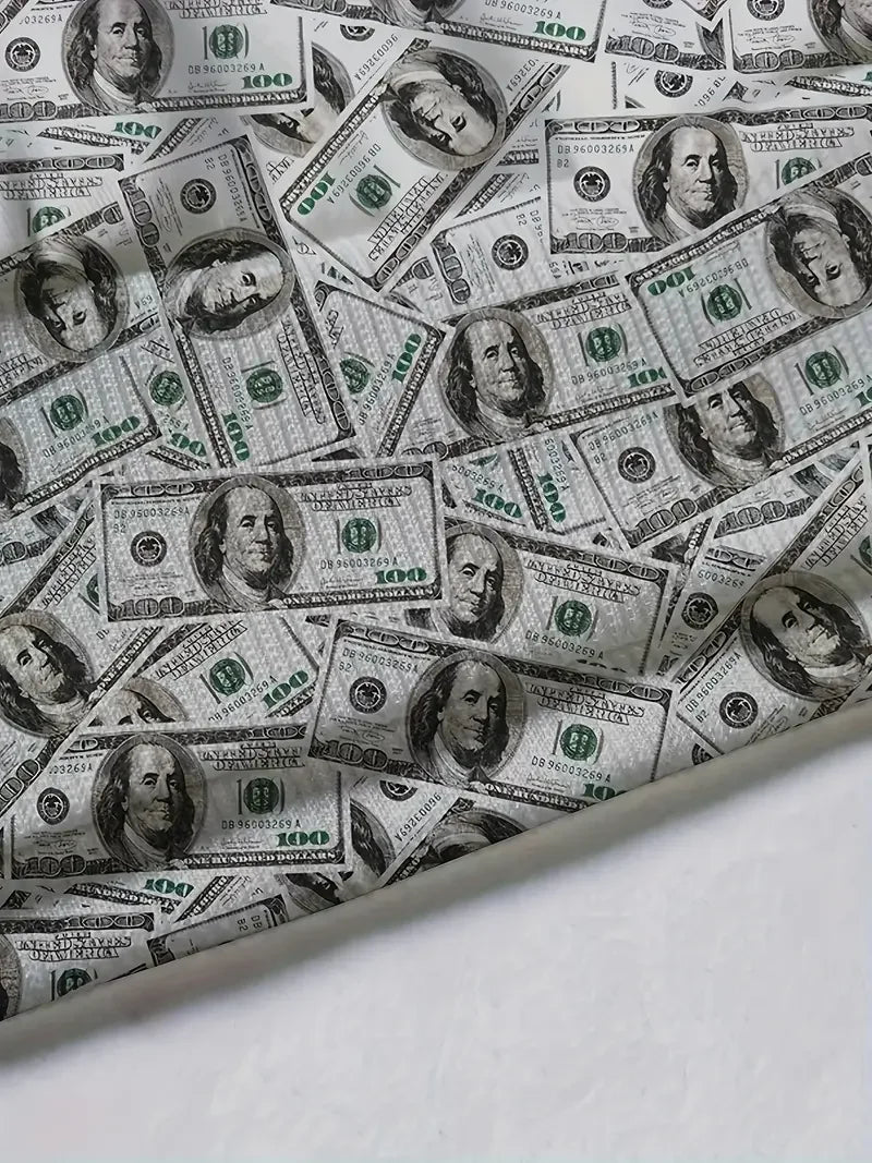 Dollar Pattern Printed Top Two Piece Men's Hooded Sweatshirt Banknote Printed Casual Hoodie Casual Fashion Sweatpants.