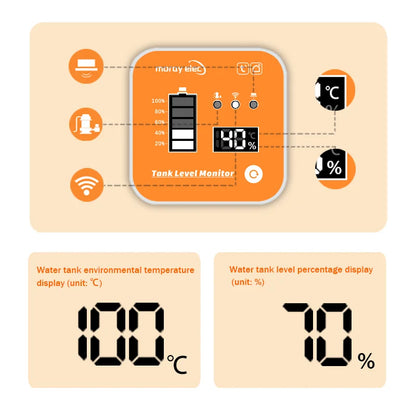 Hot Sale 5M ME202R Tuya APP Intelligent Smart Home LCD Temperature Display WIFI Submersible Water Tank Level Controller.