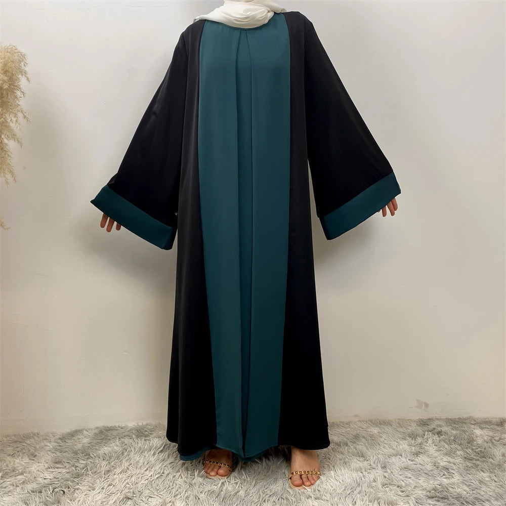 Ramadan Eid Muslimischen Abaya Dubai Luxus Spleißen Gefälschte Zwei Stücke Abayas Für Frauen Kaftan Modest Kleid Islam Kaftan Marocain Femme.