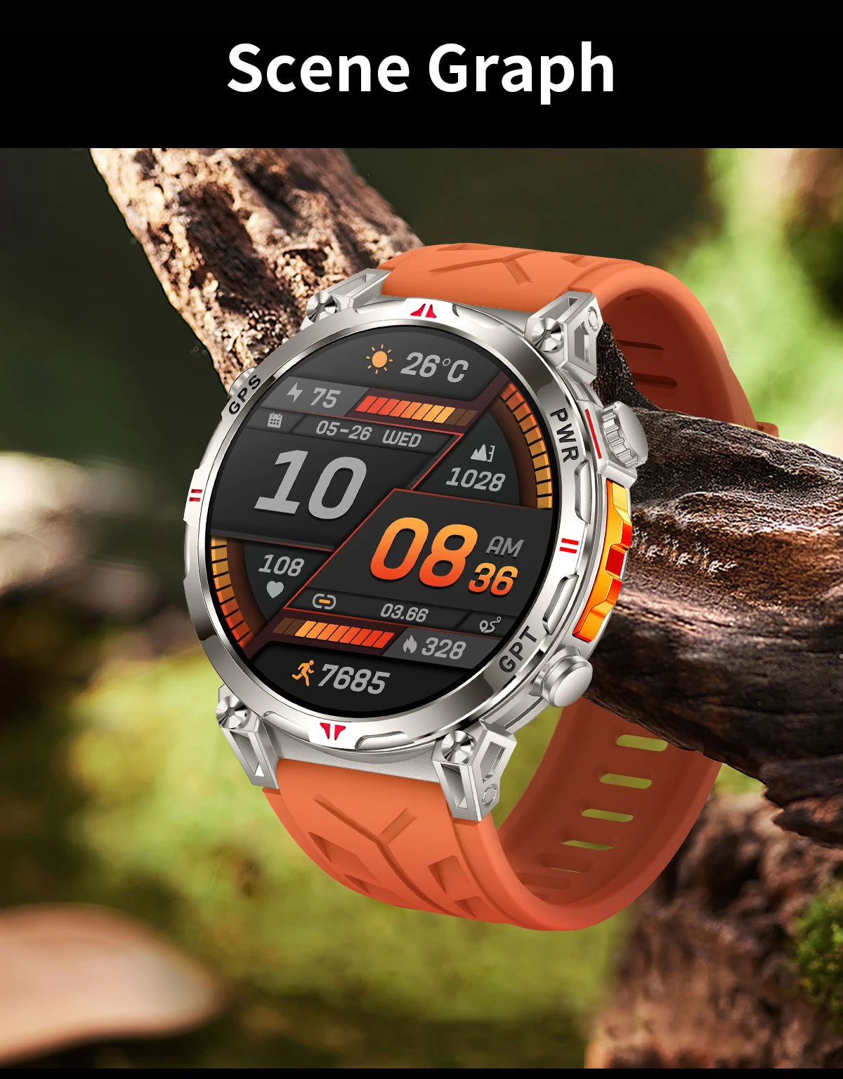 2025 GPS Sports Smart Watch GPT AMOLED 1.56 inch 488 * 488 Heart Rate Blood Oxygen Blood Pressure Monitoring 3ATM Smartwatches