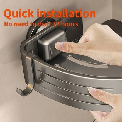 Kein Bohren Saugnapf Badezimmer-Saugregal Perforationsfreie Toilette Wandmontierter Duschgel-Dreieckskorb Badezimmerregal