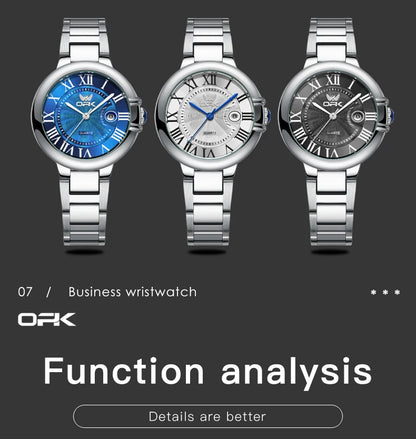 OPK 6039 Women Watch Roman Scale Stainless steel Waterproof Quartz Watch for Women.