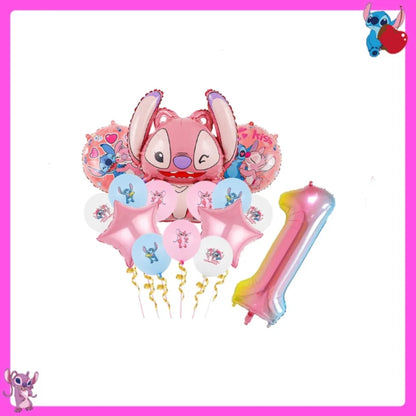Disney Lilo und Stitch Party Dekoration Geschirr rosa Stitch alles Gute zum Geburtstag Party Thema liefert Ballon Hintergrund Tasse Teller