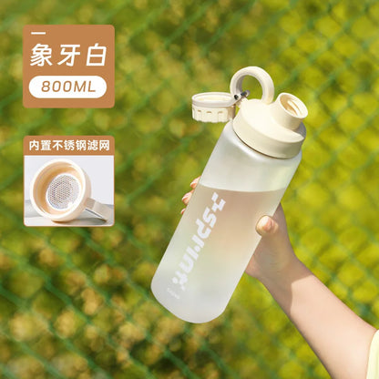 2025 New Sport Plastic Water Cup Large Capacity Portable Summer Anti-Fall High-Temperature Resistant With Tea Separator.