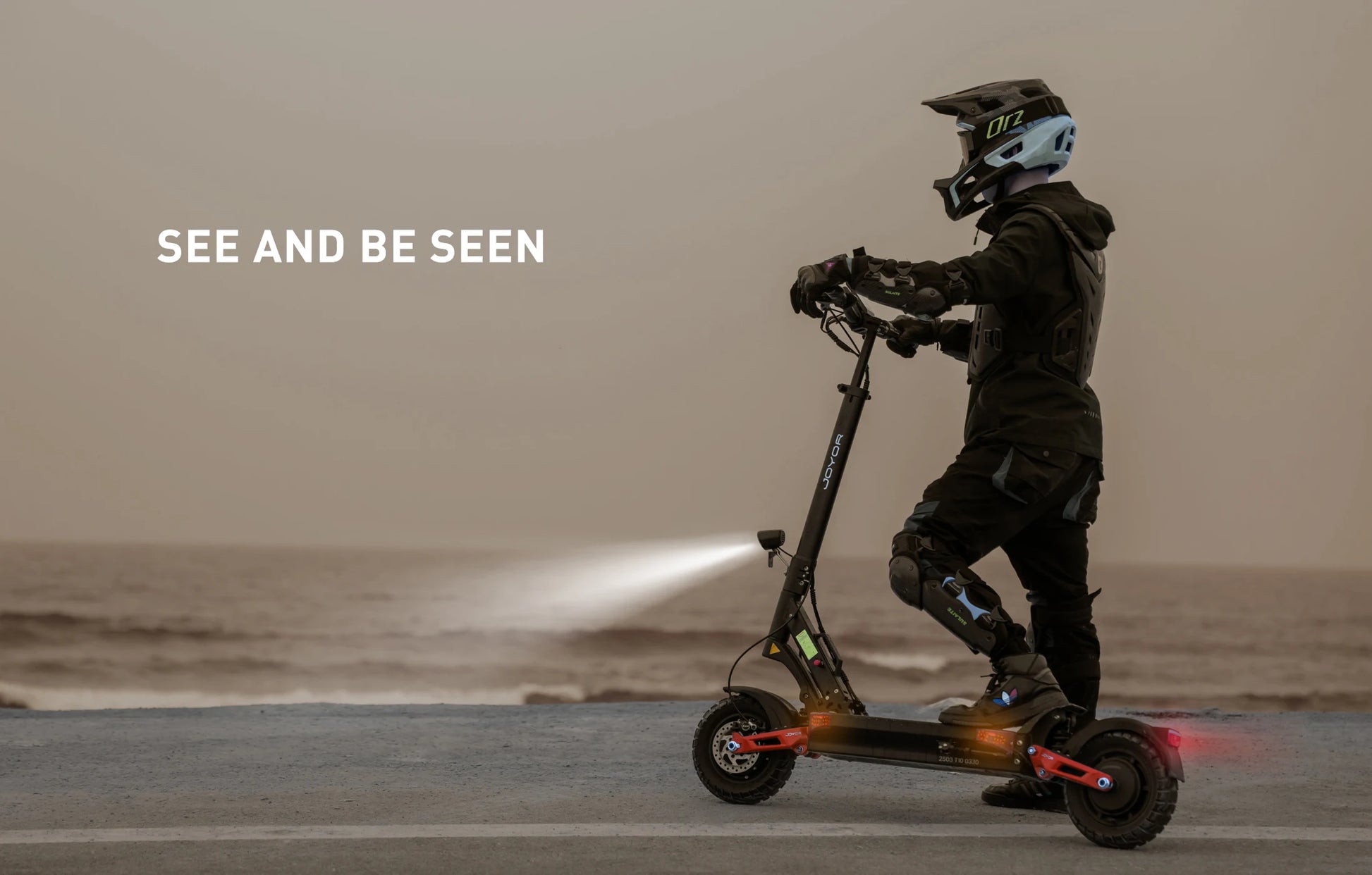 JOYOR T10 Folding Electric Scooter, Dual 1000W Motor, 10 inch Off-road Adults E-scooter with 60V 18Ah Battery.