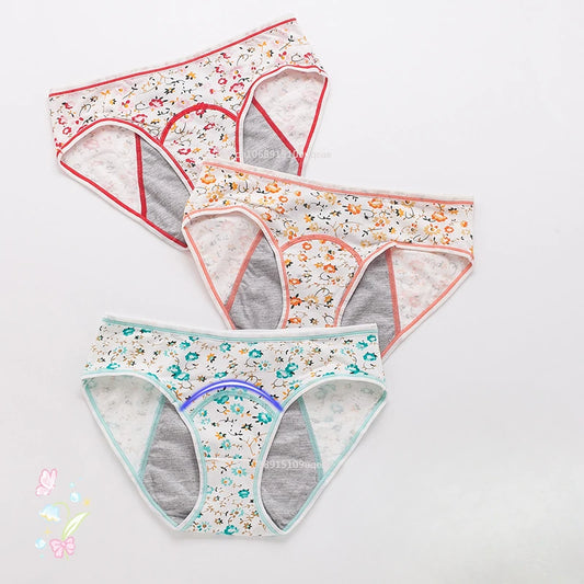 Women's Briefs Physiological GirlsPants Leak-proof Menstrual Underwear Cotton Ladies Breathable Cute Under Panties Underwear.