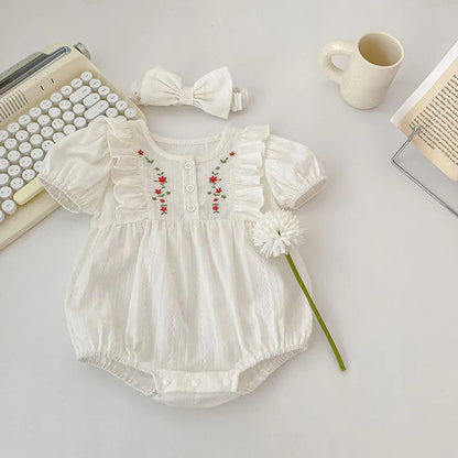 MILANCEL Sommer Baby Kleidung Kleinkind Girs Ein Stück Stickerei Body