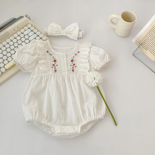 MILANCEL Sommer Baby Kleidung Kleinkind Girs Ein Stück Stickerei Body