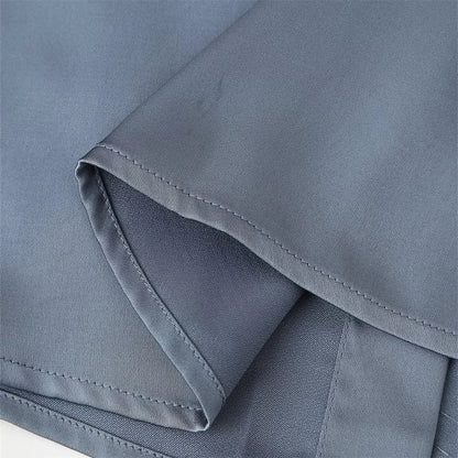 Summer New Product Women's Style Flip Collar with Beaded Embroidered Shirt, High Waist Straight Leg Pants Set.