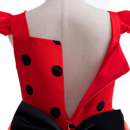 Mädchen Little Beetle Flying Sleeve Cosplay Prinzessin Kleid Geburtstag Halloween Party Kleidung Kinder Marinette Performance Kostüme
